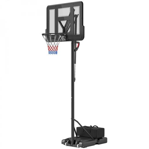 Canasta de Baloncesto para Exteriores/Interiores Altura Ajustable 235-305 cm con Ruedas Base Rellenable Bolsa de Peso [9]