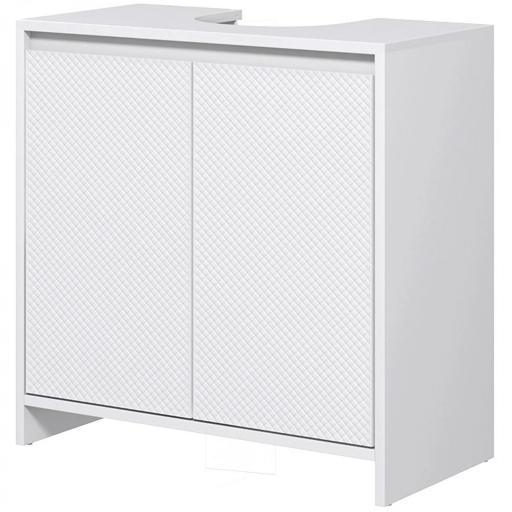 Mueble para Debajo del Lavabo Moderno con Estante Mueble Lavabo con Pie Anti-vuelco Carga 40 kg 60x30x60 cm Blanco [7]
