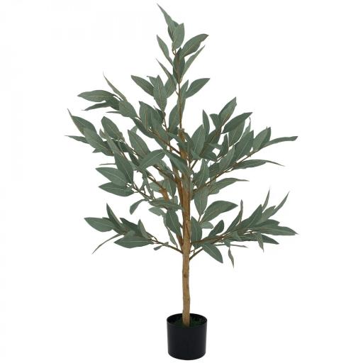Árbol Artificial de Laurel 120 cm Decoración para Hogar Oficina Balcón Dormitorio Verde [8]