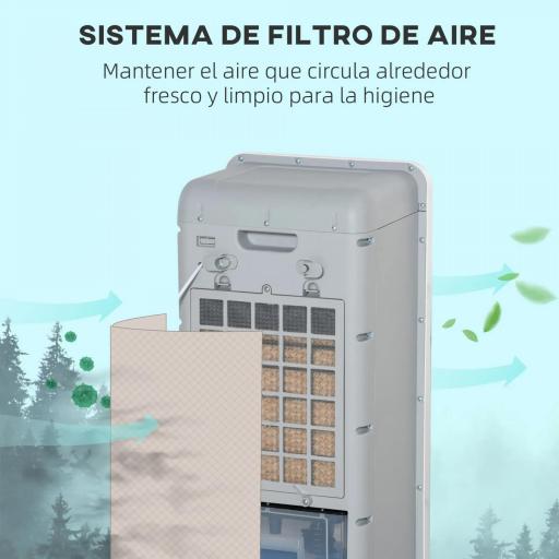 Climatizador 4 en 1 con Control Remoto 3 Modos 3 Velocidades Temporizador y Pantalla Táctil 38x35x81 cm Blanco [4]