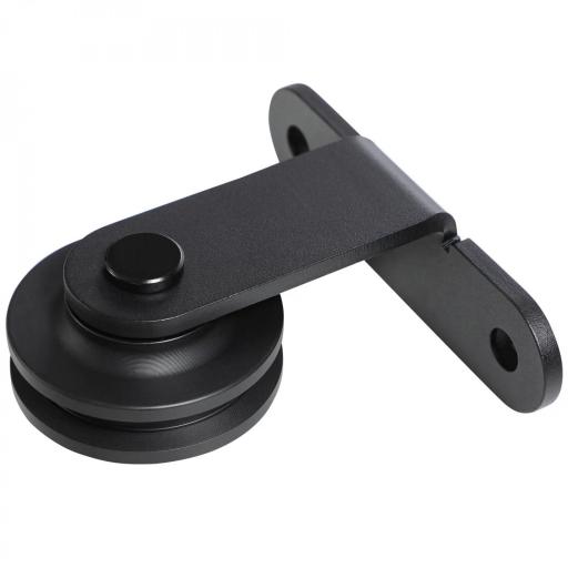 Herrajes para Puerta Corredera 200 cm Kit de Accesorios para Puerta de Granero de Madera 200x40x0,6 cm Negro [5]