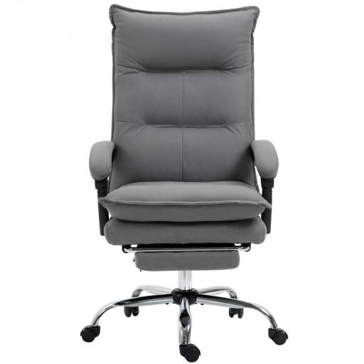 Silla de Masaje Reclinable con 6 Puntos de Masaje y 5 Modos con Función de Calefacción Ajustable 66x74x114-121,5 cm Gris [9]