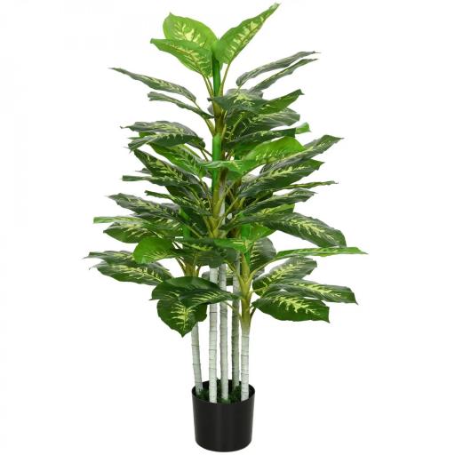 Aglaonema Artificial Planta Sintética de 120 cm con 53 Hojas Decoración para Hogar Oficina Verde [9]