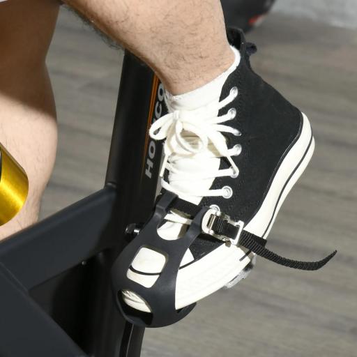 Bicicleta Estática con Volante de 8 kg Pantalla LCD Pulsómetro Sillín y Manillar Ajustables 103x48x115 cm Naranja [6]