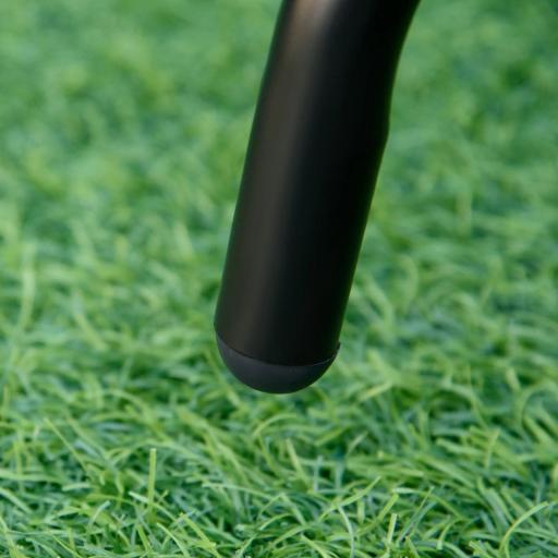 Mesa de Jardín Redonda Mesa de Café Exterior con Tablero de Cristal Decorativo y Marco de Metal para Patio Terraza Balcón Ø50x55 cm Negro [6]