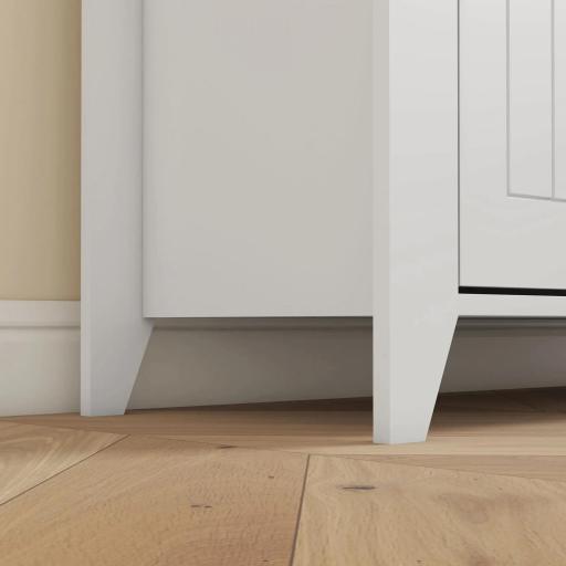 Aparador de Cocina Mesa para Televisores de 50 Pulgadas con 3 Cajones 2 Puertas 120x38x81,5 cm Blanco [6]