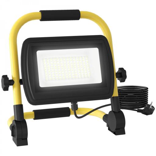 Foco LED con 4250 Lúmenes IP65 6500K Resistente a la Intemperie Ajustable y Portátil 25,5x16x25,5 cm Amarillo [8]