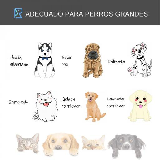Jaula para Perros Plegable de Metal Jaula para Perros Grandes 109,5x71x78 cm con Ruedas y Frenos Bandeja Extraíble y Puerta con Pestillos para Golden Retriver Labrador Gris Oscuro [4]