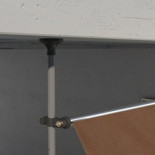 Toldo Manual Retráctil con Manivela 300x120x210-300 cm con Altura Ajustable Impermeable y Anti-UV Café [4]