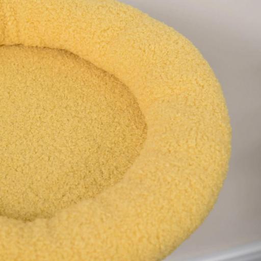 Rascador para Gatos de 72 cm con Cama Poste de Sisal Rascador Curvo y Bola Colgante 40x35x72 cm Verde y Amarillo [6]