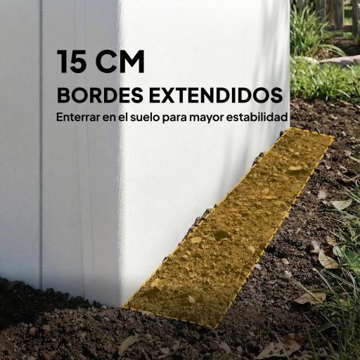 Garaje Exterior para Coche 3x6 m Impermeable con Tejido PE Resistente Marco de Metal Galvanizado UPF 30+ Blanco [2]