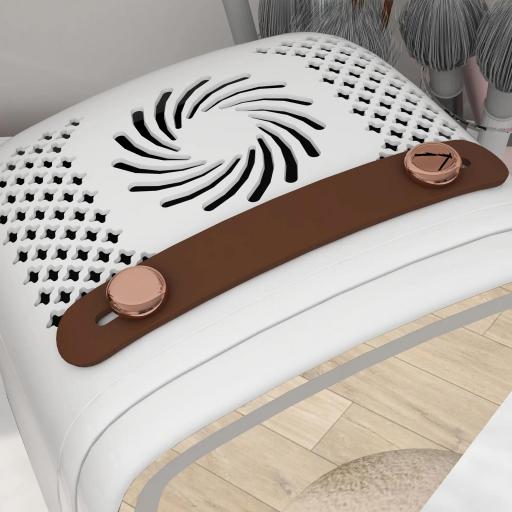 Nevera para Cosméticos Pequeña con 6L Capacidad con Puerta con Espejo y Luces LED Ajustables 24,3x19,4x35,6 cm Blanco [7]