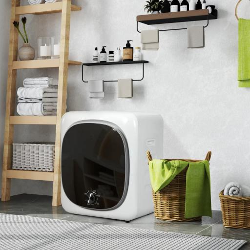Secadora de Evacuación 4 KG 800W Función Antiarrugas Función Esterilizar 5 Programas Carga Frontal 48x40x56 cm Blanco [9]