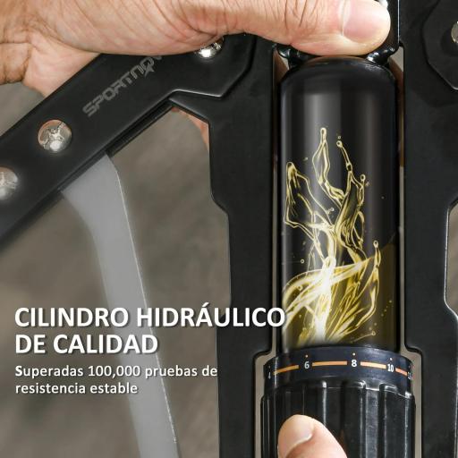 Extensor de Pecho Ajustable de 10-200 kg con 20 Niveles de Resistencia y Agarre Antideslizante 43x16x5 cm Negro y Rojo [2]