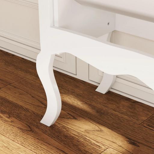 Zapatero Estrecho con 2 Cajones Abatibles Estantes Ajustables para 16 Pares de Zapatos 84x29x109 cm Blanco [7]