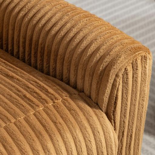 Sillón Relax Reclinable Manual Tapizado en Pana Instalación Rápida Reposapiés Acolchado Grueso Marrón [7]