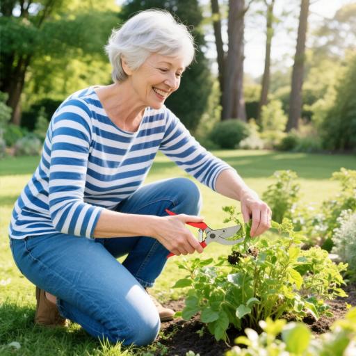 Juego de Herramientas Jardinería de 3 Piezas con Tijeras de Jardín Cortarramas Tijeras de Podar y Mangos de Goma Ligera [5]