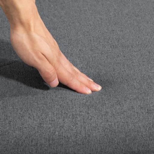 Butaca con Reposapiés Sillón para Lectura con Patas de Acero en Forma de Cruz Gris Oscuro [7]