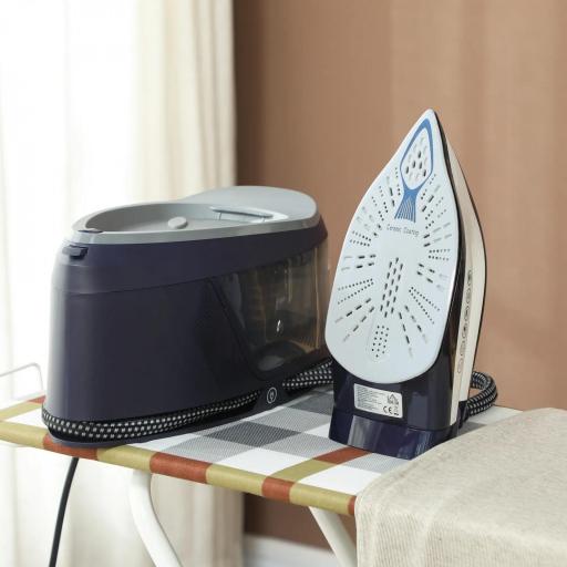 Centro de Planchado 2800W 100 g/min Función ECO Suela de Cerámica Doble Capa Antical Depósito Extraíble 2 L Azul [8]