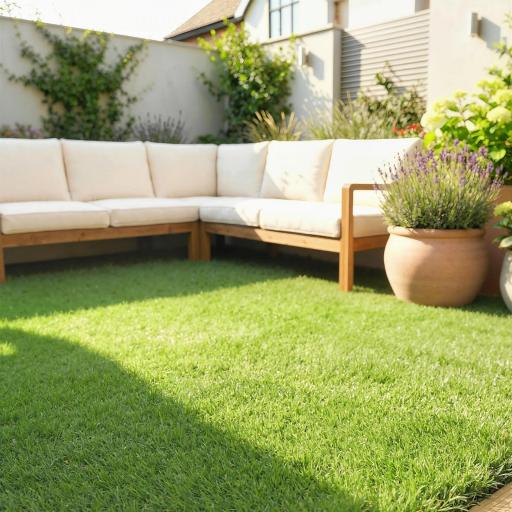 Césped Sintético 1m x 4m Alfombra Césped Artificial con Altura de Hierba 10 mm Drenaje Automático Verde [0]