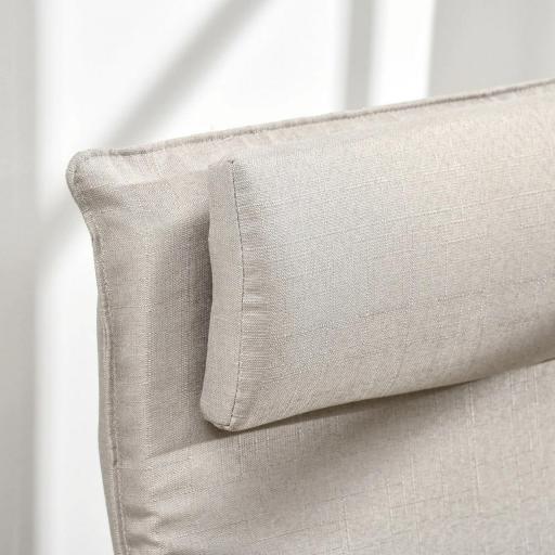 Butaca de Salón con Otomana Sillón con Respaldo Alto Reposabrazos y Almohada Extraíble 67x78x92 cm Gris [6]