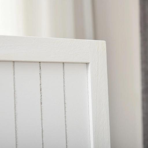 Biombo de 3 Paneles con Pantalla de Privacidad Divisor de Habitación Plegable 120x1,8x170 cm Estilo Rústico Blanco [6]