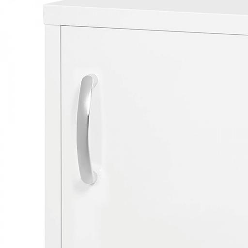 Botiquín para Medicinas de 3 Niveles Armario de Botiquín con Cerradura y 2 Llaves para Cocina Baño 40x15x53,5 cm Blanco [3]