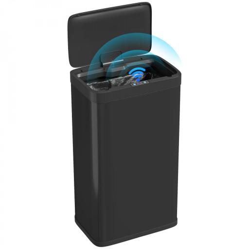Cubo de Basura Cocina Automático 45 L con Sensor Infrarrojo Cierre Suave y Cubo Interior Extraíble Antihuellas Negro [9]