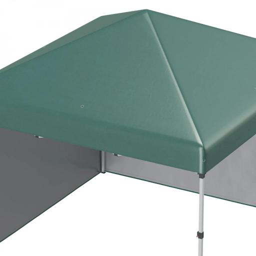Carpa Plegable Pop-up 3x3 m con 2 Paredes Laterales Anti-UV Altura Ajustable Sacos de Arena y Bolsa de Transporte Verde [7]