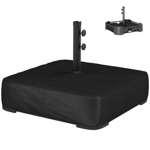 Base para Sombrilla con Funda Bolsas de Arena Pie para Sombrilla Postes Ø48 mm Rellenable Arena 80kg Arena Húmeda 90 kg [9]