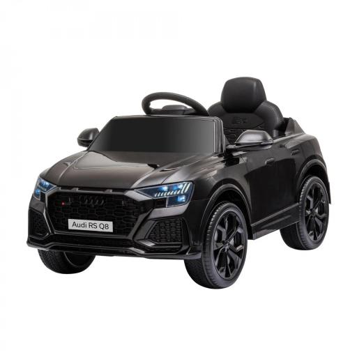 Coche Eléctrico Infantil +3 Años Licencia Audi RS Q8 con Batería 6V 2 Motores Mando a Distancia Música Bocina y Luces Velocidad Máx. 3km/h 101x62x51 cm Negro [9]