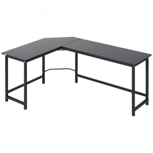 Mesa de Ordenador Escritorio PC Oficina Hogar Mesa Esquinera de Forma L 168x120x75cm Marco Metal [9]