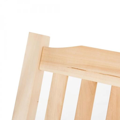 Banco Columpio de Madera de 2 Plazas Ajustable con Respaldo y Apoyabrazos para Exterior Jardín 117x69x60 cm Natural [7]