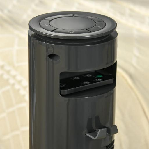 Ventilador de Torre Silencioso con Control Remoto 3 Velocidades 3 Modos Temporizador 10H Oscilación 70° Gris Oscuro [8]