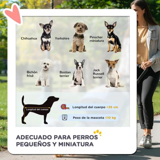 Carrito para Perros Pequeños 3 en 1 con Vagón Desmontable Cesta de Almacenaje Correas de Seguridad y Cojín Negro [2]