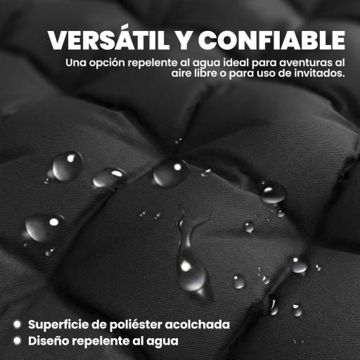 Esterilla de Camping Plegable Portátil con Correas Antideslizante para Cama de Camping Tienda Viajes Negro [6]