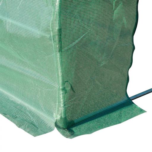 Cubierta de Repuesto para Invernadero 600x300x200cm Tipo Túnel Carpa de Invernadero con 12 Ventanas Verde [4]