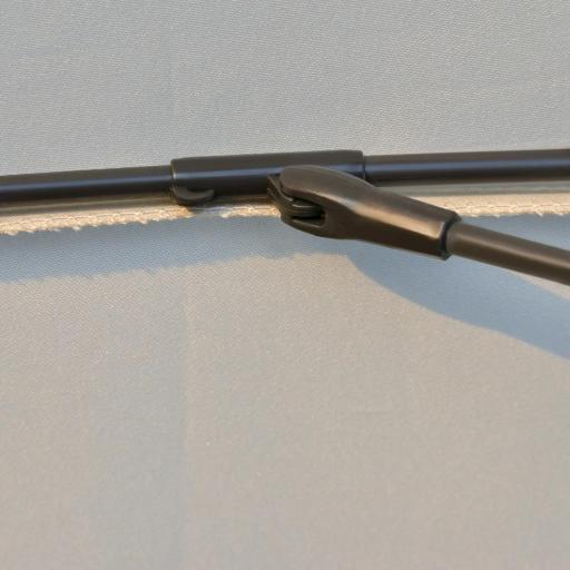 Sombrilla de Jardín Ø250x240 cm con Manivela Parasol con Ángulo Inclinable con 18 Varillas para Exterior Crema [7]