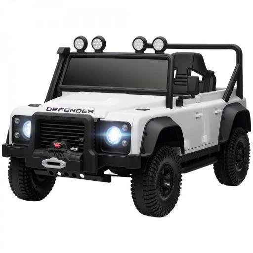 Coche Eléctrico para Niños con Licencia Land Rover 12V Control Remoto Sistema de Suspensión USB MP3 Faros Blanco [8]