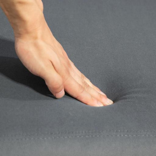 Sofá de 2 Plazas Tapizado en Terciopelo con 2 Almohadas Reposabrazos y Patas de Acero Carga 240 kg 124x69x76 cm Gris [7]