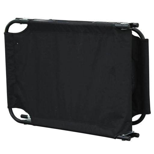 Tumbona de Jardín con Respaldo Ajustable en 4 Niveles Almohada Marco de Acero y Orificio de Lectura 190x56x28 cm Negro [8]
