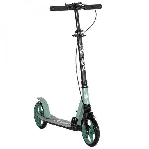 Patinete Plegable para Adultos y Niños de +14 Años Scooter con Manillar Ajustable 91,5x36,5x91-104 cm Verde [8]