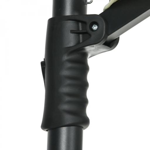 Parasol de Terraza Manual Ø256x248 cm con Luces LED Solares Poste Giratorio 360° y Ventilación Superior Beige [6]