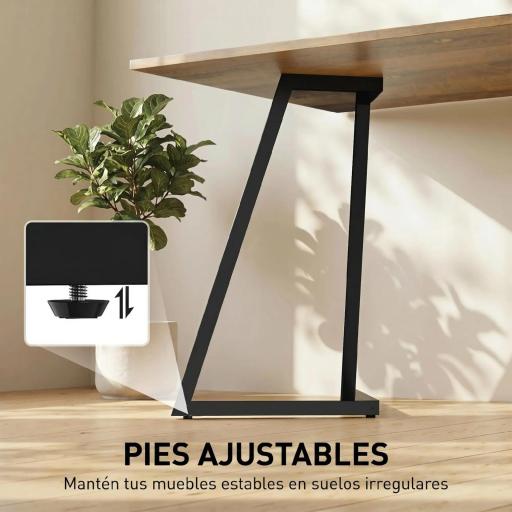 Juego de 4 Patas de Mesa Cuadradas Industriales para Muebles con Pies Ajustables 43x3x72 cm Negro [4]