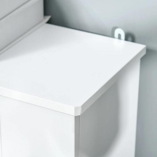 Cubre Radiador de MDF Diseño Moderno Estante para Radiador Vertical para Sala de Estar Dormitorio 78x19x81 cm Blanco [7]