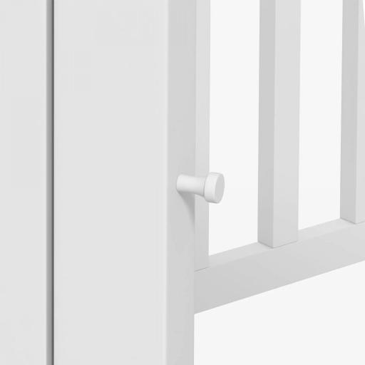 Parque para Mascotas Plegable de 6 Paneles 60x70 cm con Pies de Goma Antideslizantes y Forma Personalizable Blanco [6]