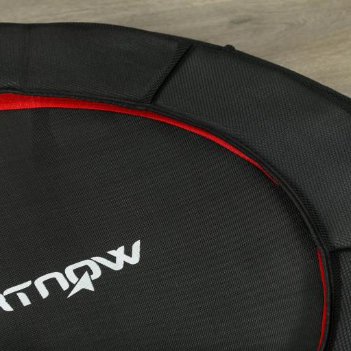 Trampolín de Fitness Ø102 cm Cama Elástica Plegable con Marco de Acero Antideslizantes Carga 100 kg Rojo [6]