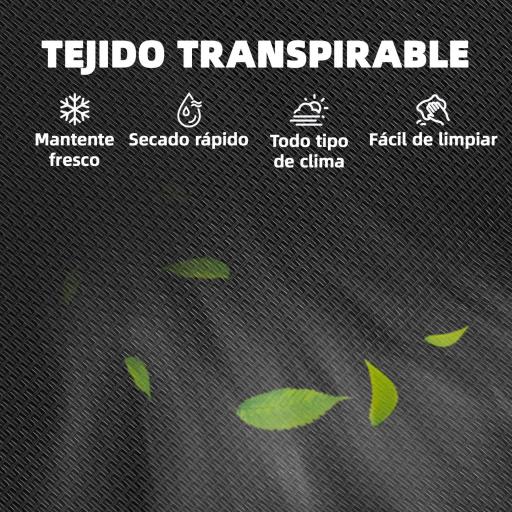 Pack de 4 Sillas de Camping Plegables con Respaldo Alto Asiento Ancho y Reposabrazos Tela Textilene Transpirable Negro [7]