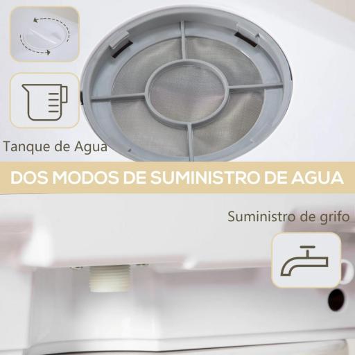 Lavavajillas Pequeño con 5+1 Programas Dos Modos de Suministro de Agua Depósito de Agua de 6L Pantalla LED Blanco [5]