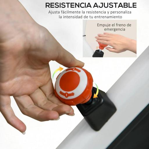 Bici Estática con Resistencia Regulable Volante de Inercia 8 kg Pantalla LCD Manillar y Asiento Ajustable Blanco [3]